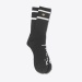 Diamond High Stripe Socks in Black and Heather
