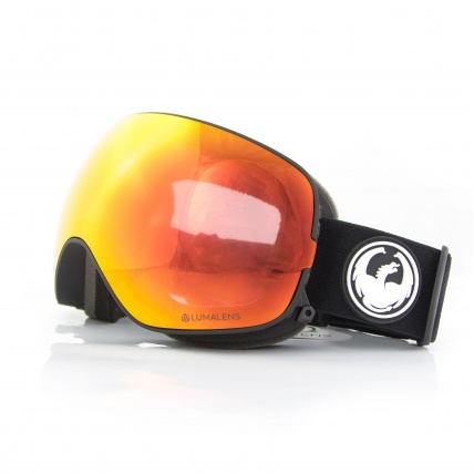 Dragon X2s Black Lumalens Red Ion Snowboard Goggles