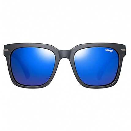 Sinner Blue Water Polarised Floating Sunglasses Black and Blue