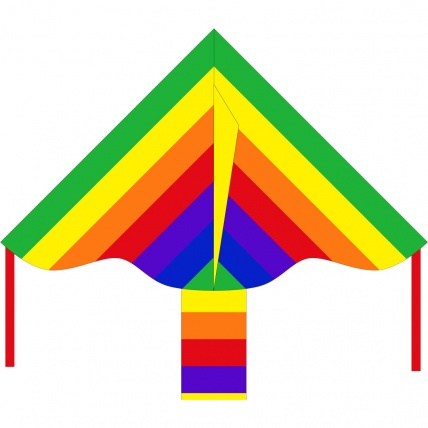 HQ Ecoline Simple Flyer Kids Rainbow 85cm Kite