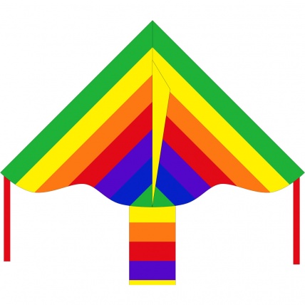 HQ Ecoline Simple Flyer Kids Rainbow 85cm Kite