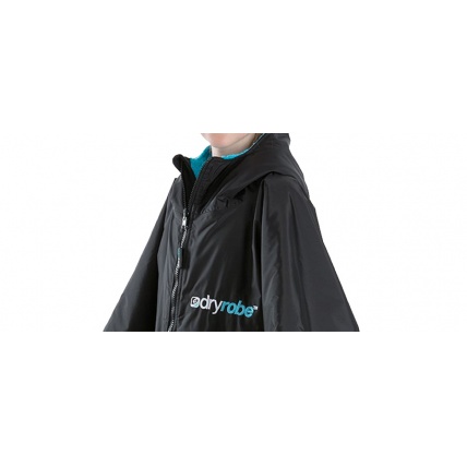 Dryrobe Advance Short Sleeve Changing Robe Black and Blue