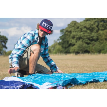 Cross Kites Quattro Four Line Power Kite in use