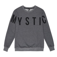 Mystic Brand Crew Sweatshirt in Asphalt Grey Melee