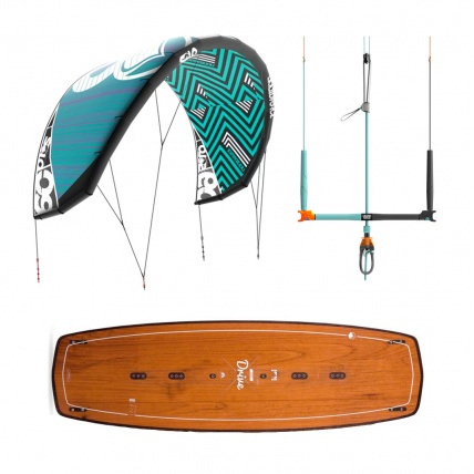 Liquid Force Solo V3 Lightwind Kitesurfing Package with Liquid Force Over Drive Kiteboard