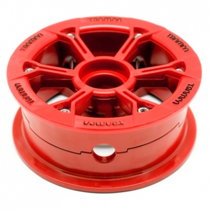 Trampa Hypa hub mountainboard wheel in red