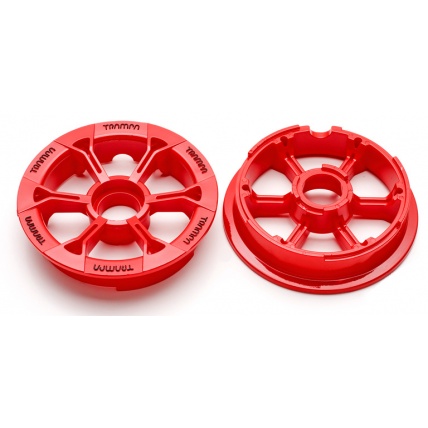 Trampa mountainboard Hypa hub wheel in red