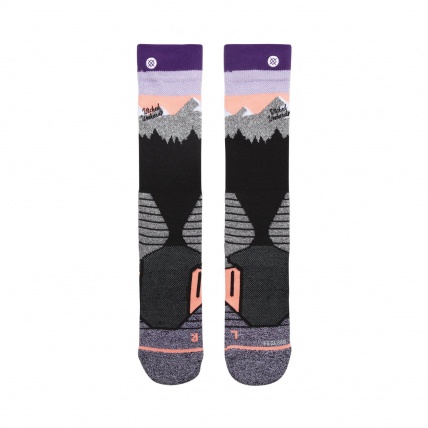 Womans Park White Caps Snowboard Socks Front