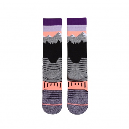 Womans Park White Caps Snowboard Socks Rear