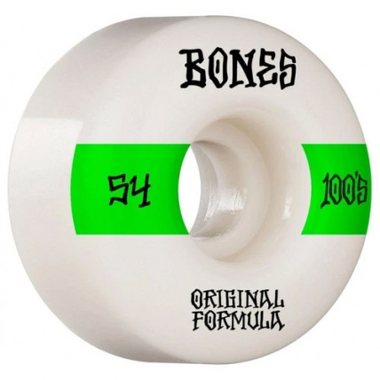 Bones 100s OG #14 V4 Skateboard Wheels White 54mm