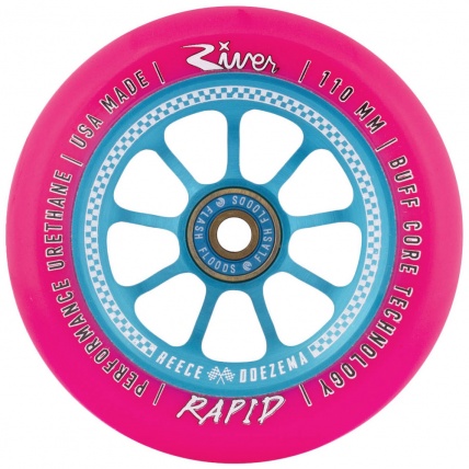 River Wheels Rapid Reece Doezema Blue Pink Wheel 110mm