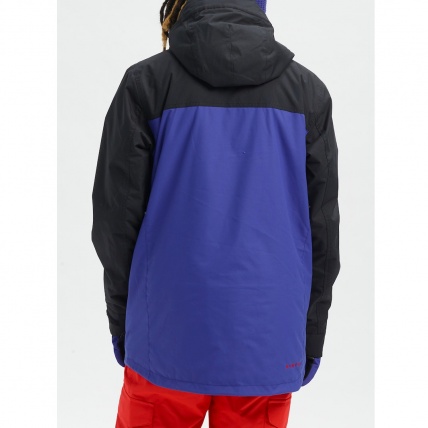 Burton Covert Royal Blue True Black Mens Snowboard Jacket back