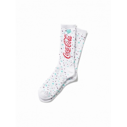 Diamond X Coca Cola Socks White Splatter