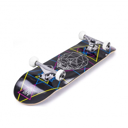 Enuff Geo Skull Complete Skateboard 8 Inch CMYK Angle