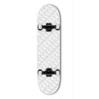 Fracture All Over White Comic Complete Skateboard 8.0