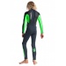 C-Skins Junior Element 3:2 Steamer Unisex Wetsuit Graphite Flo Green