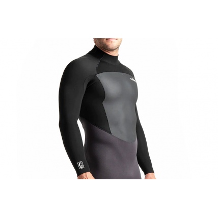 C-Skins Mens Legend 3:2 Back Zip GBS Steamer Wetsuit Anthracite Black Grey