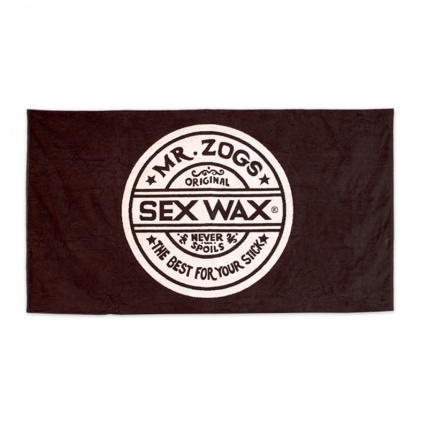 Mr Zogs Sex Wax Surf Beach Towel Black