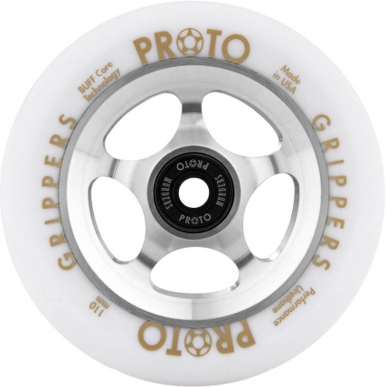 Proto Slider 110mm Raw Core White PU Scooter Wheel