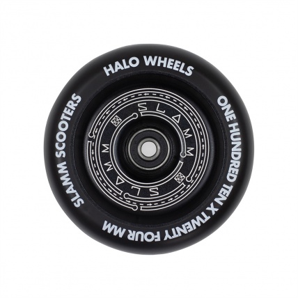 Slamm Halo Deep Dish Alloy Core Metal Wheel 110mm Black