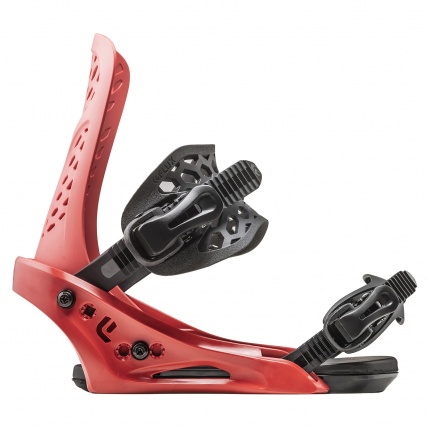 Flux PR Red Snowboard Bindings Side