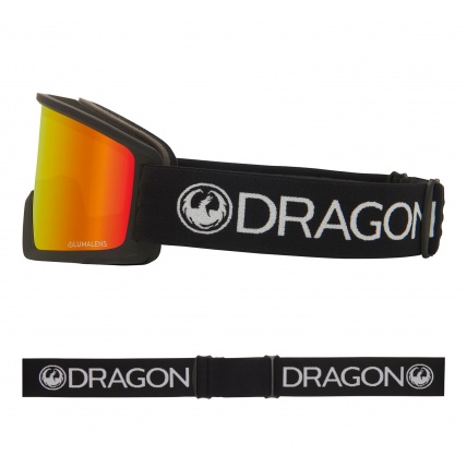 Dragon DX3 OTG Black Luma Lens Red Ion Snow Goggles side
