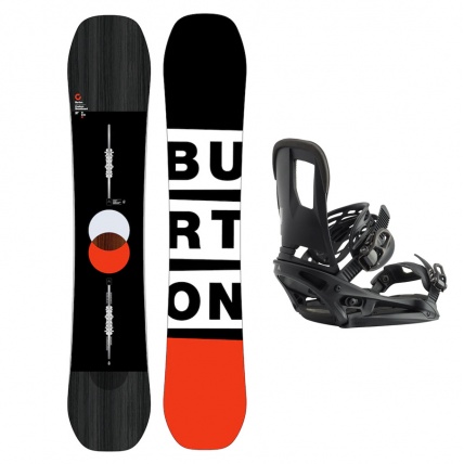 Burton Custom FV Mens All Mountain Snowboard Package