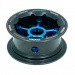 Trampa Deep Dish MegaStar Hubs Black with Blue Spokes