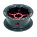 Trampa Deep Dish MegaStar Hubs Black with Red Spokes