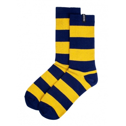 Santa Cruz Dip Socks Strip Navy Mustard
