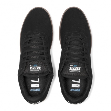 Lakai Manchester XLK Black Gum Suede Skate Shoes