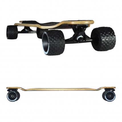 Atom Longboards All Terrain 39in Woody Longboard Angle