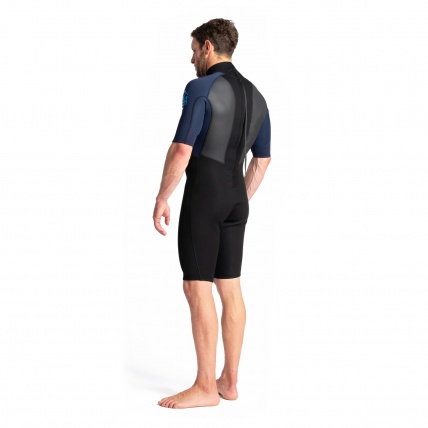 C-Skins Mens Element 3:2 Shorti Black Slate Cyan Wetsuit