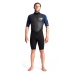 C-Skins Mens Element 3:2 Shorti Black Slate Cyan Wetsuit