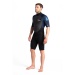 C-Skins Mens Element 3:2 Shorti Black Slate Cyan Wetsuit