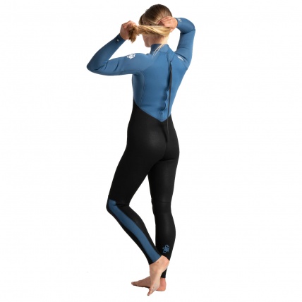 C-Skins Surflite 3:2 Womens GBS Back Zip Full Wetsuit Cascade Blue Rear