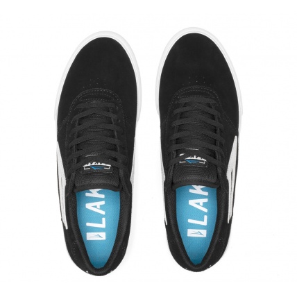 Lakai Manchester Black and Gum Suede Skate Shoes