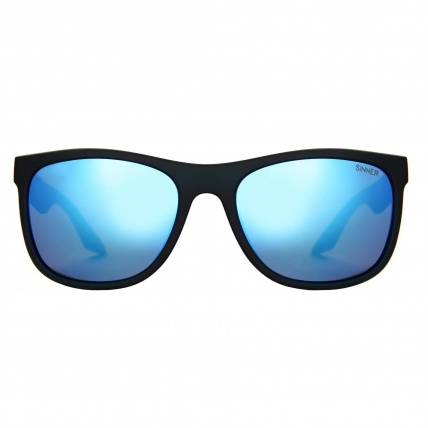 Sinner Rockford Matte Black Icy Blue Oil Lens Sunglasses