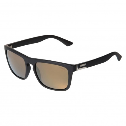 Sinner Thunder Matte Black Gold Mirror Lens Sunglasses