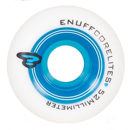 Enuff Corelites White Blue Skate Wheels 52mm