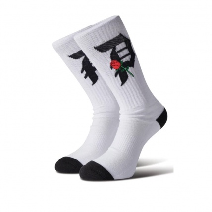 Primitive Rosebud Skate Socks Black White