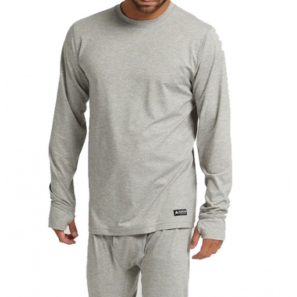 Burton Midweight Base Layer Gray Heather Mens Crew