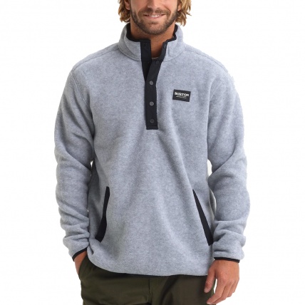 Burton Hearth Gray Heather Mens Fleece Pullover