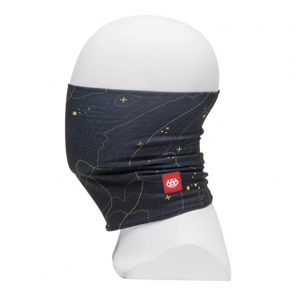 686 Youth Ultra Face Warmer Black Contour Map