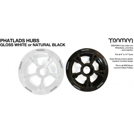 Trampa Phatlads Hub Black Mountainboard Wheel Black or White