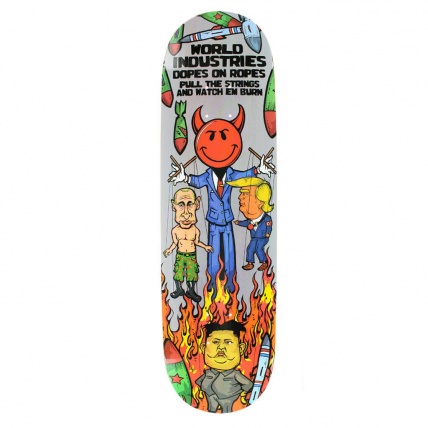 Collectible 8.5" World Industries 'Dopes on Ropes' Skateboard Deck 