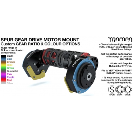 Trampa Spur Gear Drive Motor Mount Colours