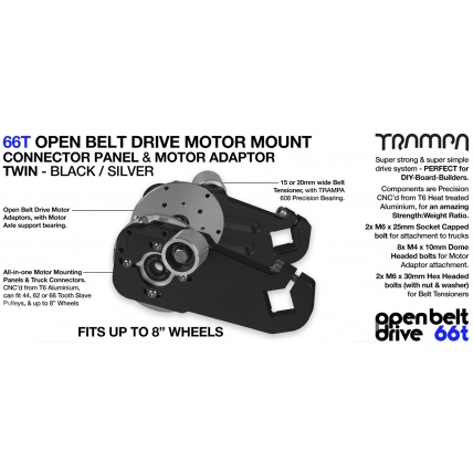 Trampa Open Belt Drive OBD 66T Electric Motor Mount