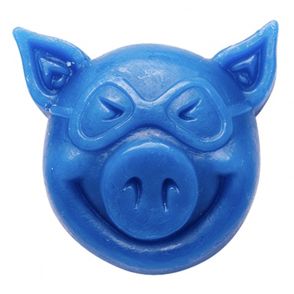 Pig Head Skateboard Wax Block Blue