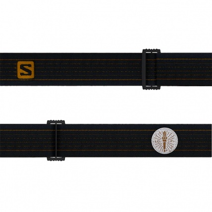 Salomon Lo Fi Sigma Cafe Racer Solar Gold Snow Goggles Strap Detail